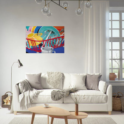 Dishes - James Rosenquist Brushed Aluminum Print - 70x100 cm / 28x40 inches | James Rosenquist Aluminum Print | James Rosenquist Prints