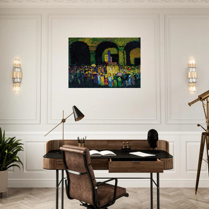 THE LUDWIGSKIRCHE IN MUNICH 1908 - Wassily Kandinsky Brushed Aluminum Print - 70x100 cm / 28x40 inches | Wassily Kandinsky Aluminum Print | Wassily Kandinsky Prints