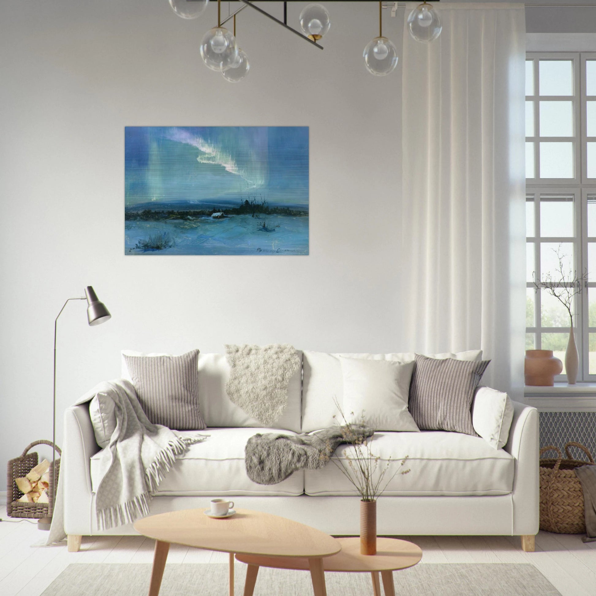 Northern Lights - Romanticism - Sydney Laurence Brushed Aluminum Print - 70x100 cm / 28x40 inches | Sydney Laurence Aluminum Print | Sydney Laurence Prints