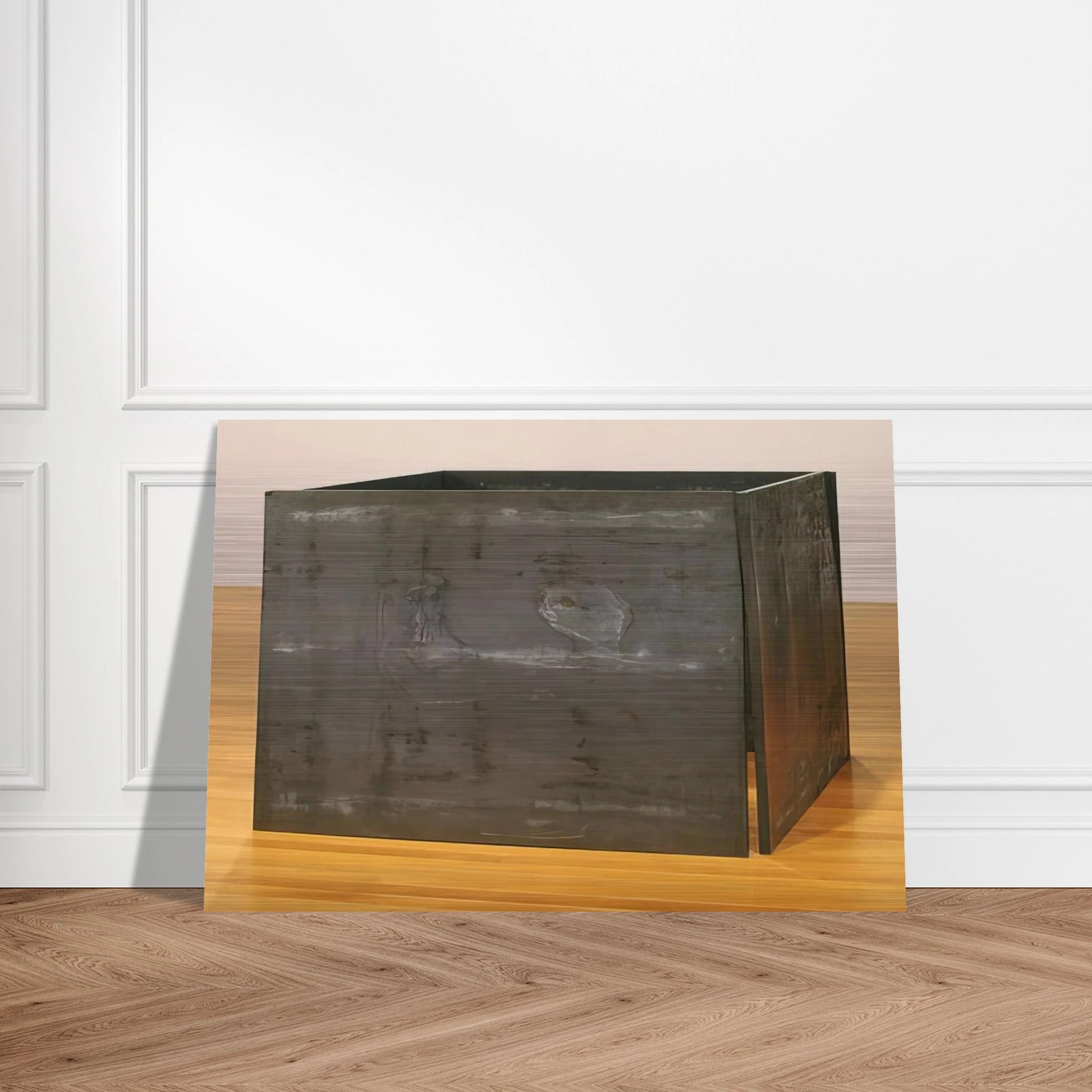 ONE TON PROP HOUSE OF CARDS 1969 - Richard Serra Brushed Aluminum Print - 70x100 cm / 28x40 inches | Richard Serra Aluminum Print | Richard Serra Prints