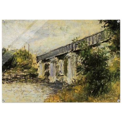 Railway Bridge at Argenteuil - claude monet Acrylic Print - 70x100 cm / 28x40″ inches