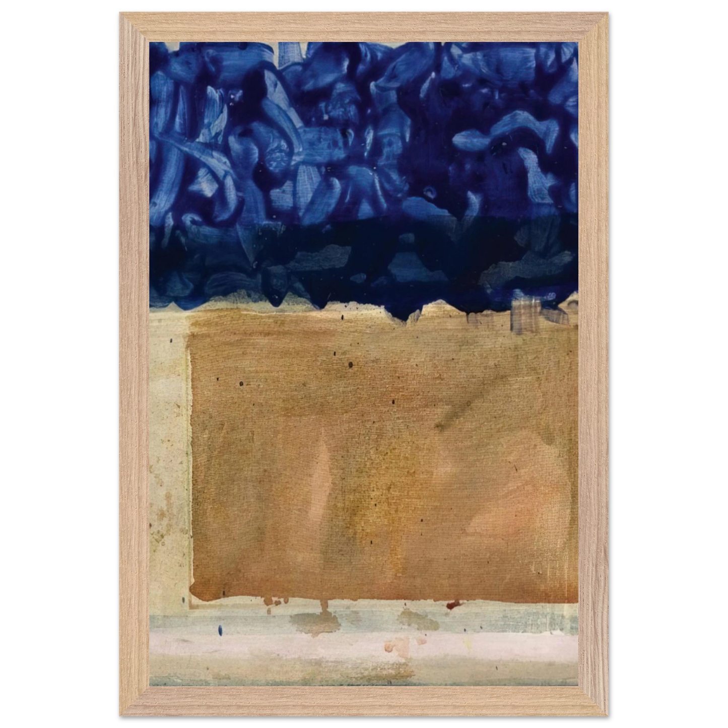Helen Frankenthaler - Shoreline - 1952 Wall art - 45x60 cm / 18x24 inches - Premium Wooden Framed Poster With Fine Art Paper-canvas - Black frame