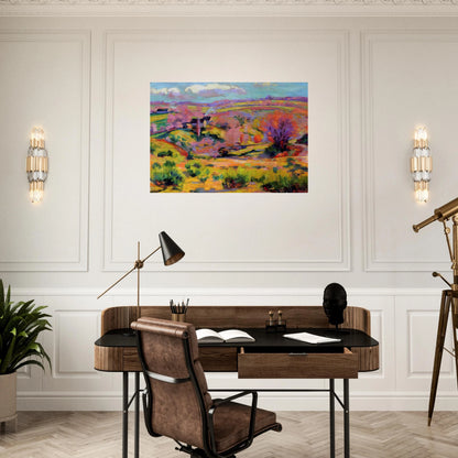 Landscape of Creuse at spring - Fauvism - Armand Guillaumin Brushed Aluminum Print - 70x100 cm / 28x40 inches | Armand Guillaumin Aluminum Print | Armand Guillaumin Prints