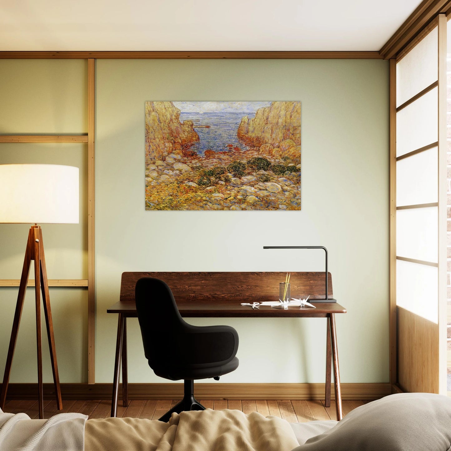 The Gorge - Appledore, Isles of Shoals - Childe Hassam Brushed Aluminum Print - 70x100 cm / 28x40 inches | Childe Hassam Aluminum Print | Childe Hassam Prints
