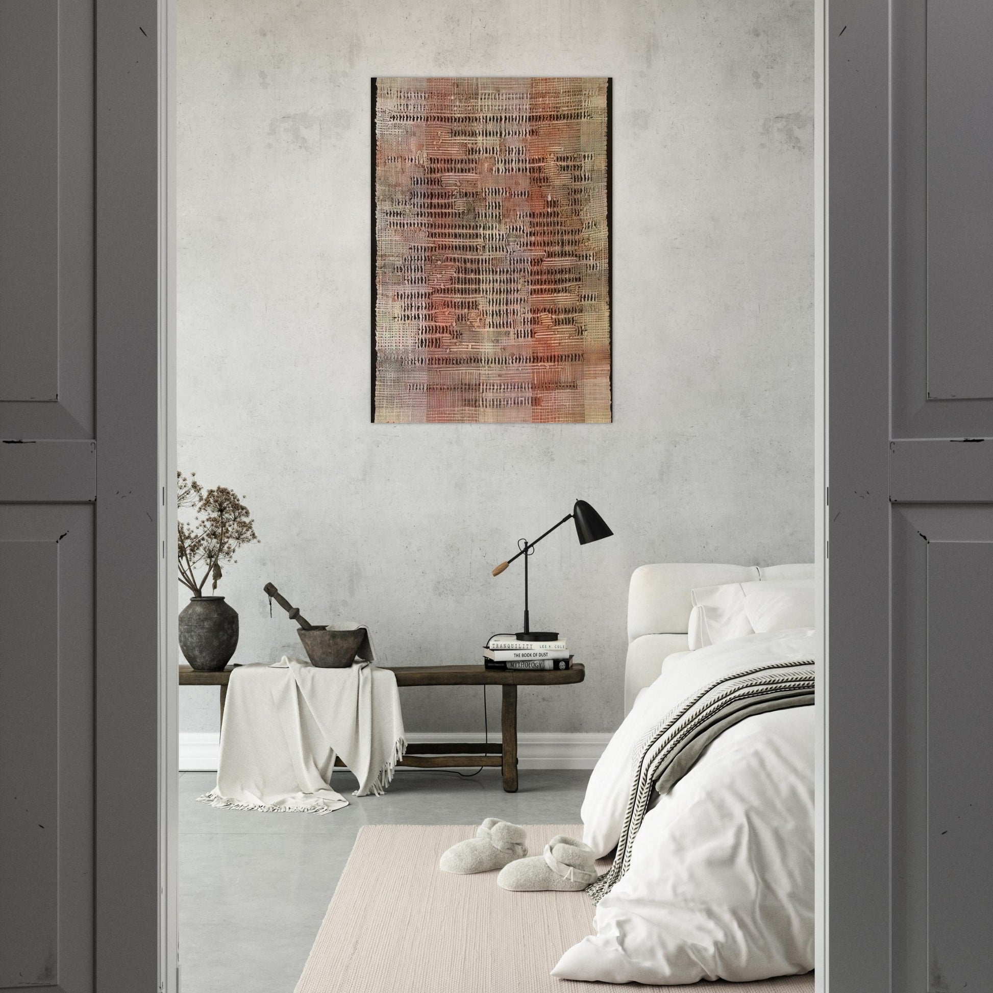 DEVELOPMENT IN ROSE II 1952 - Anni Albers Brushed Aluminum Print - 70x100 cm / 28x40 inches | Anni Albers Aluminum Print | Anni Albers Prints