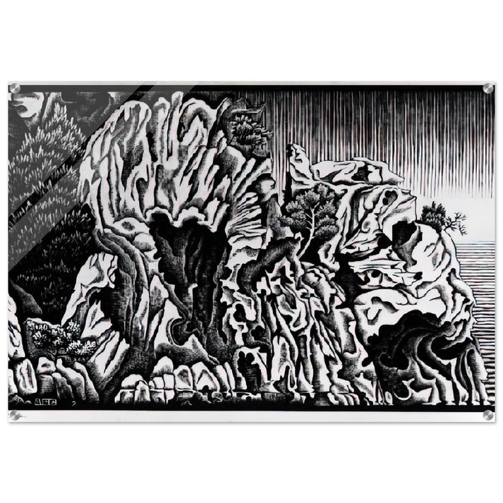 CALANCHE OF PIANA CORSICA FEBRUARY 1934 1934 - MC Escher Acrylic Print - 70x100 cm / 28x40″ inches | Maurits Cornelis Escher Prints