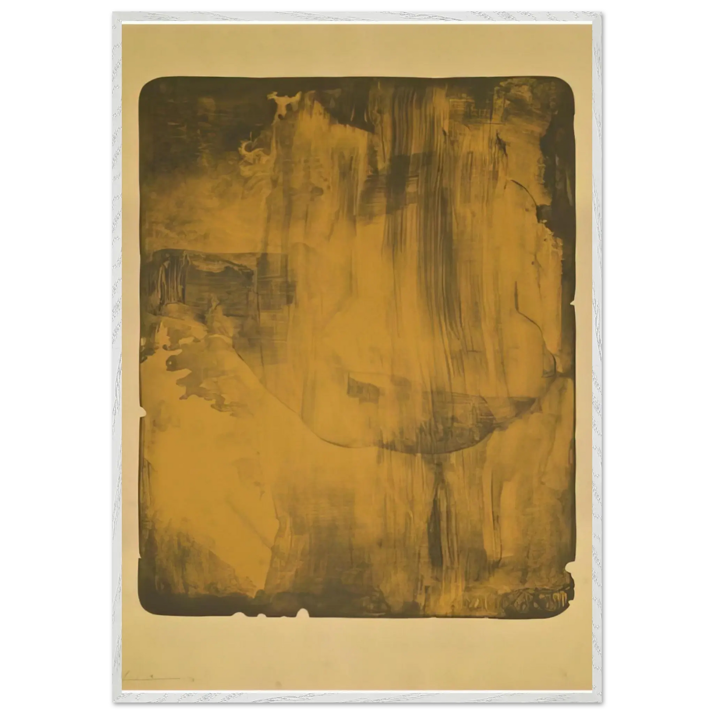 Helen Frankenthaler - Bronze Smoke - 1978 Wall art - A1 (59.4 x 84.1  cm) - Premium Wooden Framed Poster With Fine Art Paper - White frame