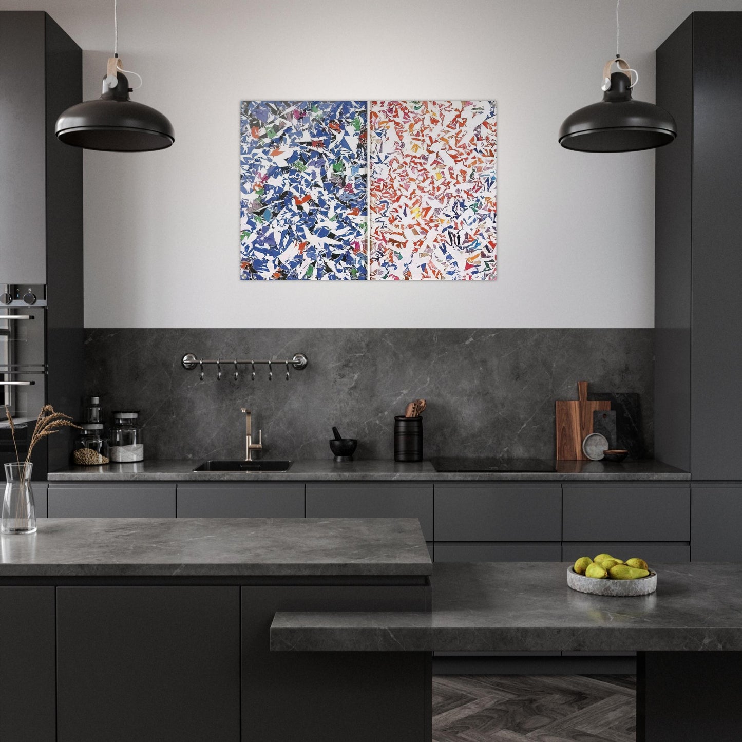 Blanc - Tachisme - Simon Hantai Acrylic Print - 70x100 cm / 28x40″ inches