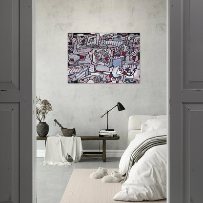 SITE INHABITED BY OBJECTS 1965 - Jean Dubuffet Brushed Aluminum Print - 70x100 cm / 28x40 inches | Jean Dubuffet Aluminum Print | Jean Dubuffet Prints
