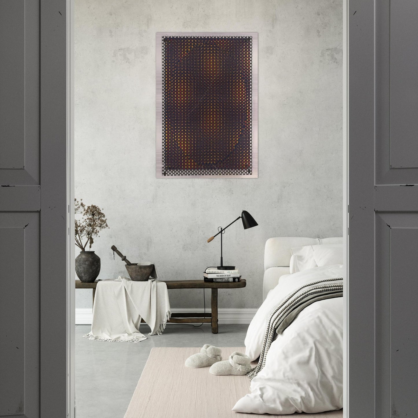 Círculo rojo y amarillo - 1970 - Antonio Asis Brushed Aluminum Print - 70x100 cm / 28x40 inches | Antonio Asis Aluminum Print | Antonio Asis Prints