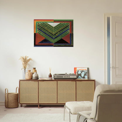 L'Arbre - Abstract Art - S. H. Raza Brushed Aluminum Print - 70x100 cm / 28x40 inches | S. H. Raza Aluminum Print | S. H. Raza Prints