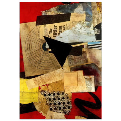 HITLER GANG 1944 - Kurt Schwitters Brushed Aluminum Print - 70x100 cm / 28x40 inches | Kurt Schwitters Aluminum Print | Kurt Schwitters Prints
