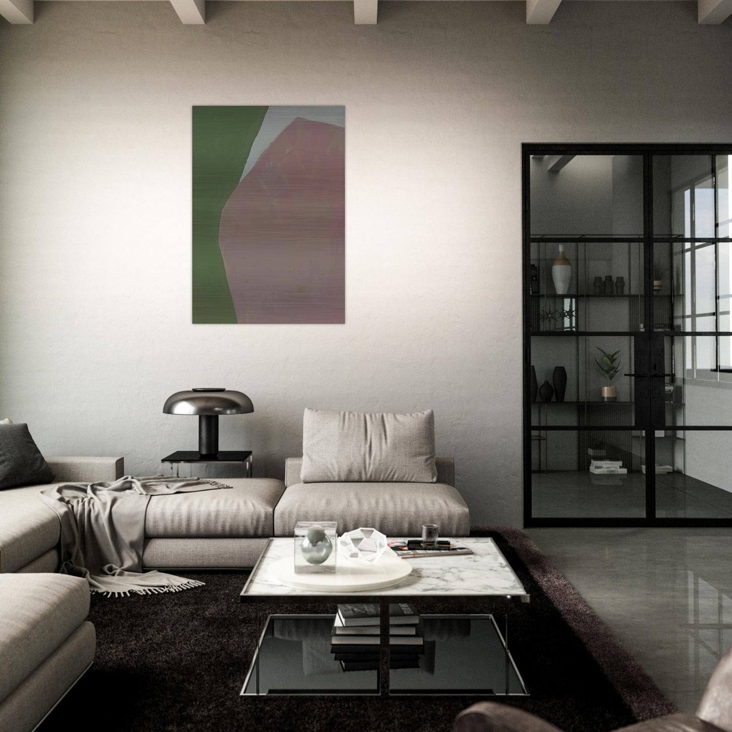 Untitled - 1963 - Kenzo Okada Brushed Aluminum Print - 70x100 cm / 28x40 inches | Kenzo Okada Aluminum Print | Kenzo Okada Prints