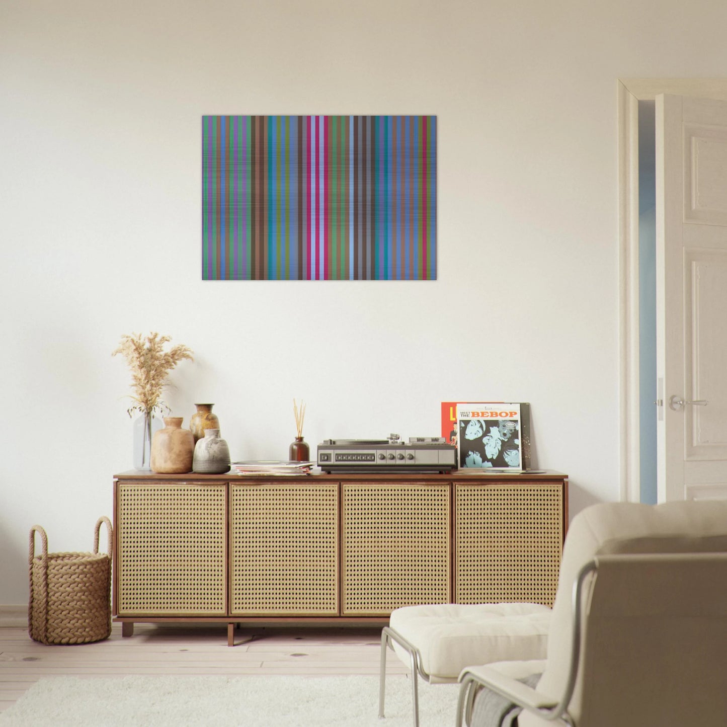 Bulletproof - 1969 - Gene Davis Brushed Aluminum Print - 70x100 cm / 28x40 inches | Gene Davis Aluminum Print | Gene Davis Prints