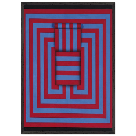 Witoto - 1970 - Omar Rayo 70x100 cm / 28x40 inches Framed Art Print – Black Wooden Frame