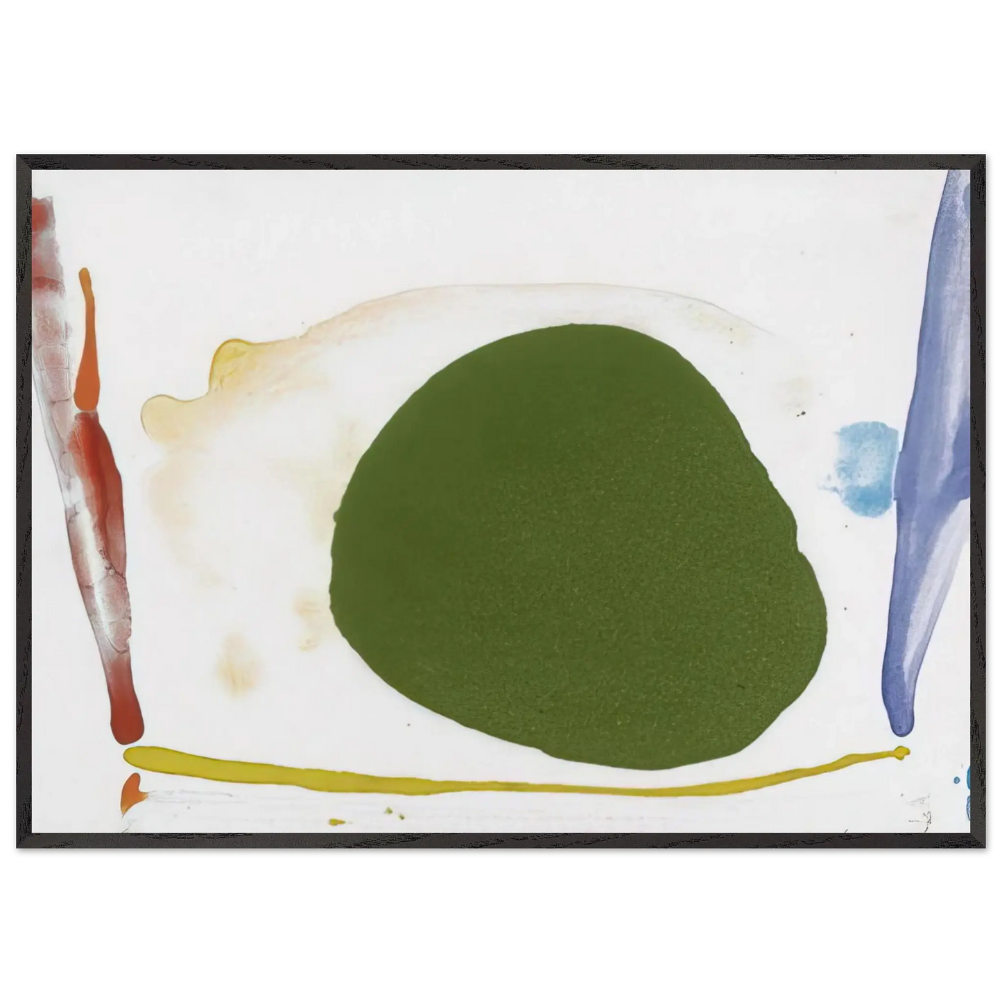 Helen Frankenthaler - Thanksgiving Day - 1973 Wall art - 28x43  cm / XL (11x17 Inches) - Premium Wooden Framed Poster With Fine Art Paper - Wood frame