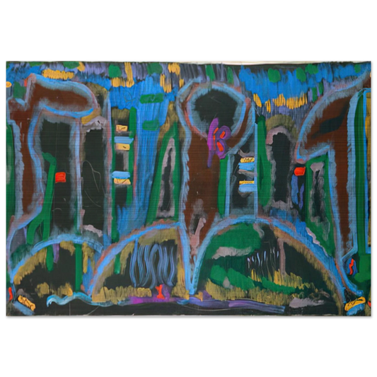 Garden in Saint Denis - 1980 - Betty Parsons Brushed Aluminum Print - 70x100 cm / 28x40 inches | Betty Parsons Aluminum Print | Betty Parsons Prints