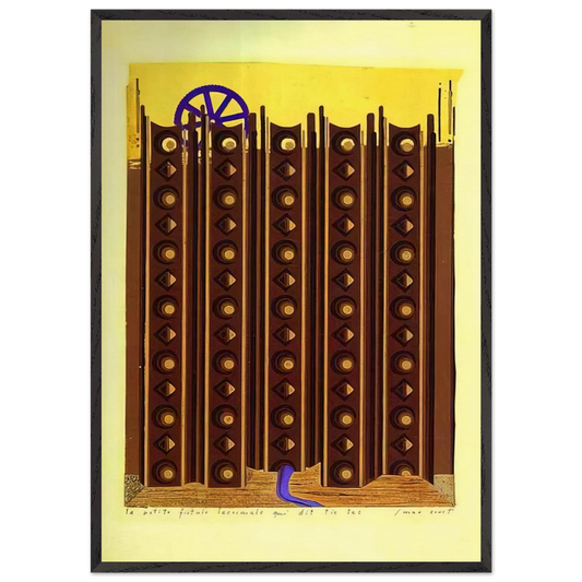 The Small Fistule That Says Tic Tac - Max Ernst 70x100 cm / 28x40 inches Framed Art Print – Black Wooden Frame