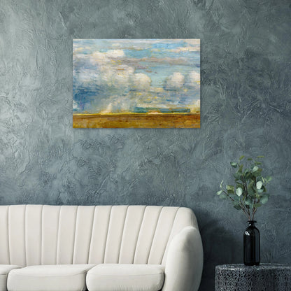 Clouds also known as Rain Clouds over Oregon Desert - Childe Hassam Brushed Aluminum Print - 70x100 cm / 28x40 inches | Childe Hassam Aluminum Print | Childe Hassam Prints