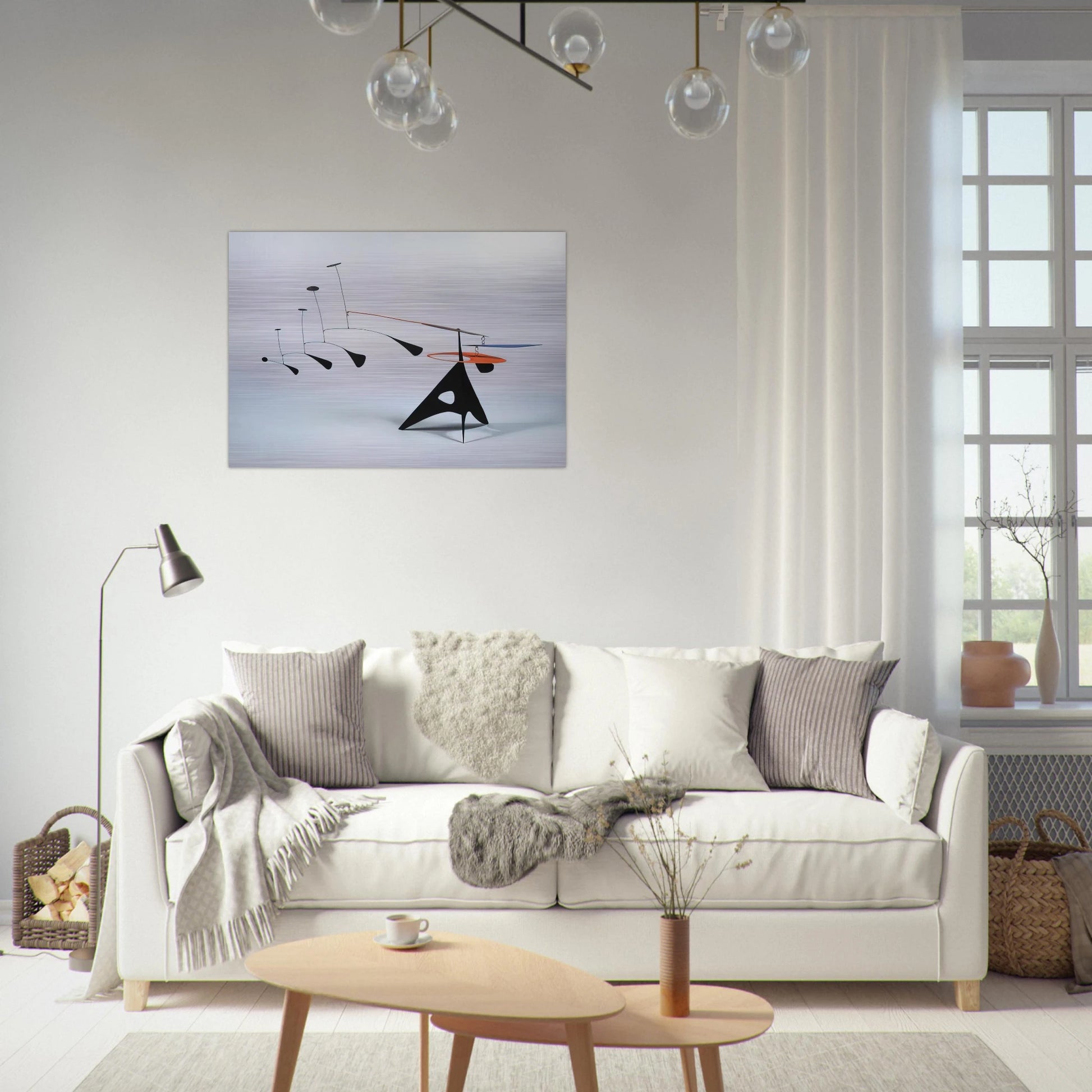 BLUE FEATHER 1948 - Alexander Calder Brushed Aluminum Print - 70x100 cm / 28x40 inches | Alexander Calder Aluminum Print | Alexander Calder Prints