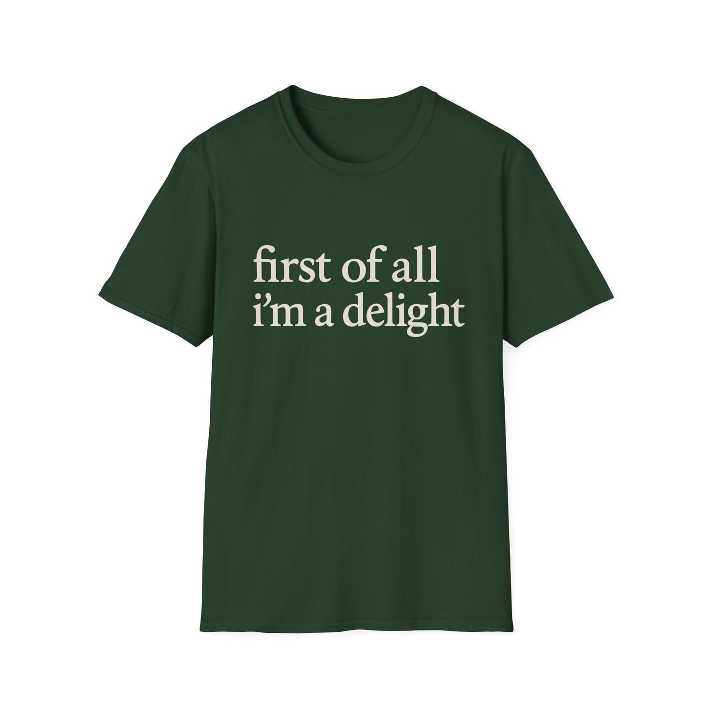 „Zuallererst bin ich eine Freude“-Shirt, lustiges T-Shirt mit Spruch für Frauen, freches T-Shirt mit witzigem Grafikdruck, Geschenkidee für die beste Freundin