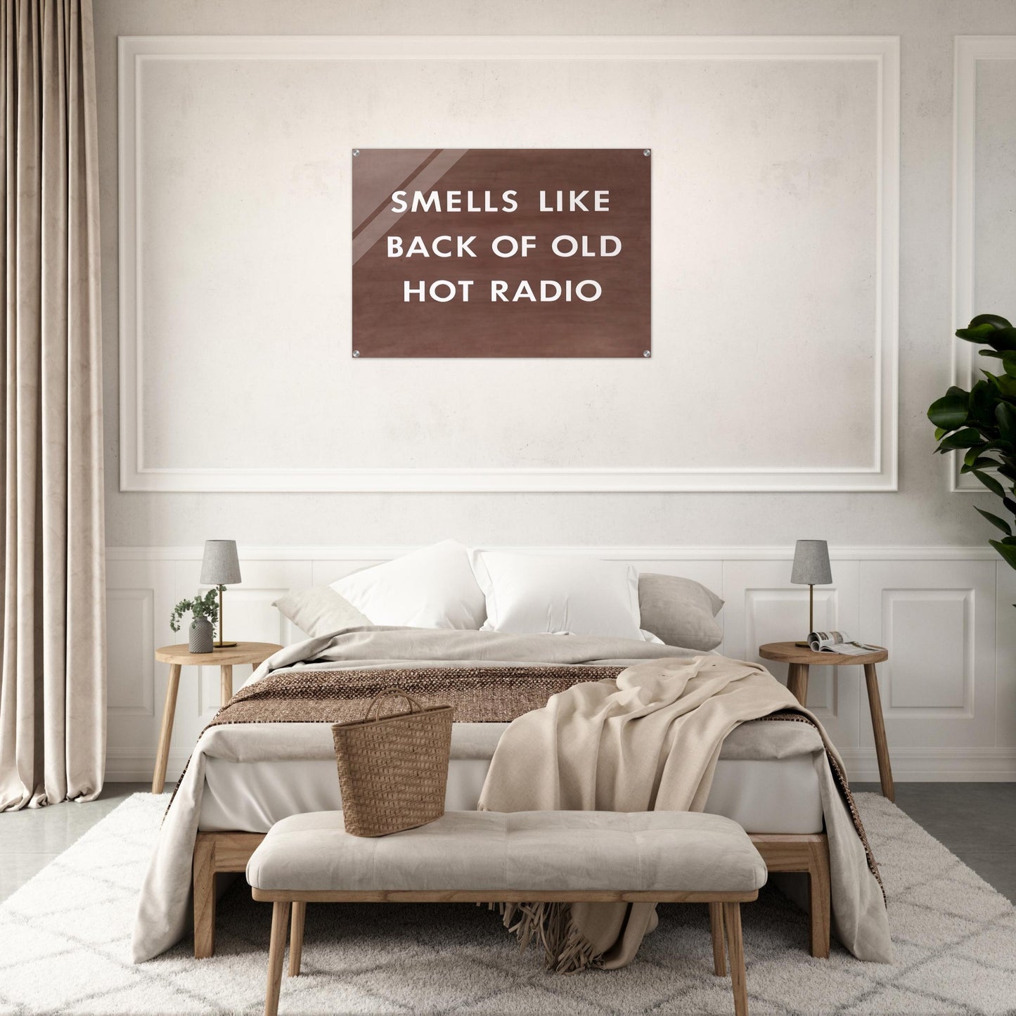 SMELLS LIKE BACK OF OLD HOT RADIO 1976 - Edward Ruscha Acrylic Print - 70x100 cm / 28x40″ inches