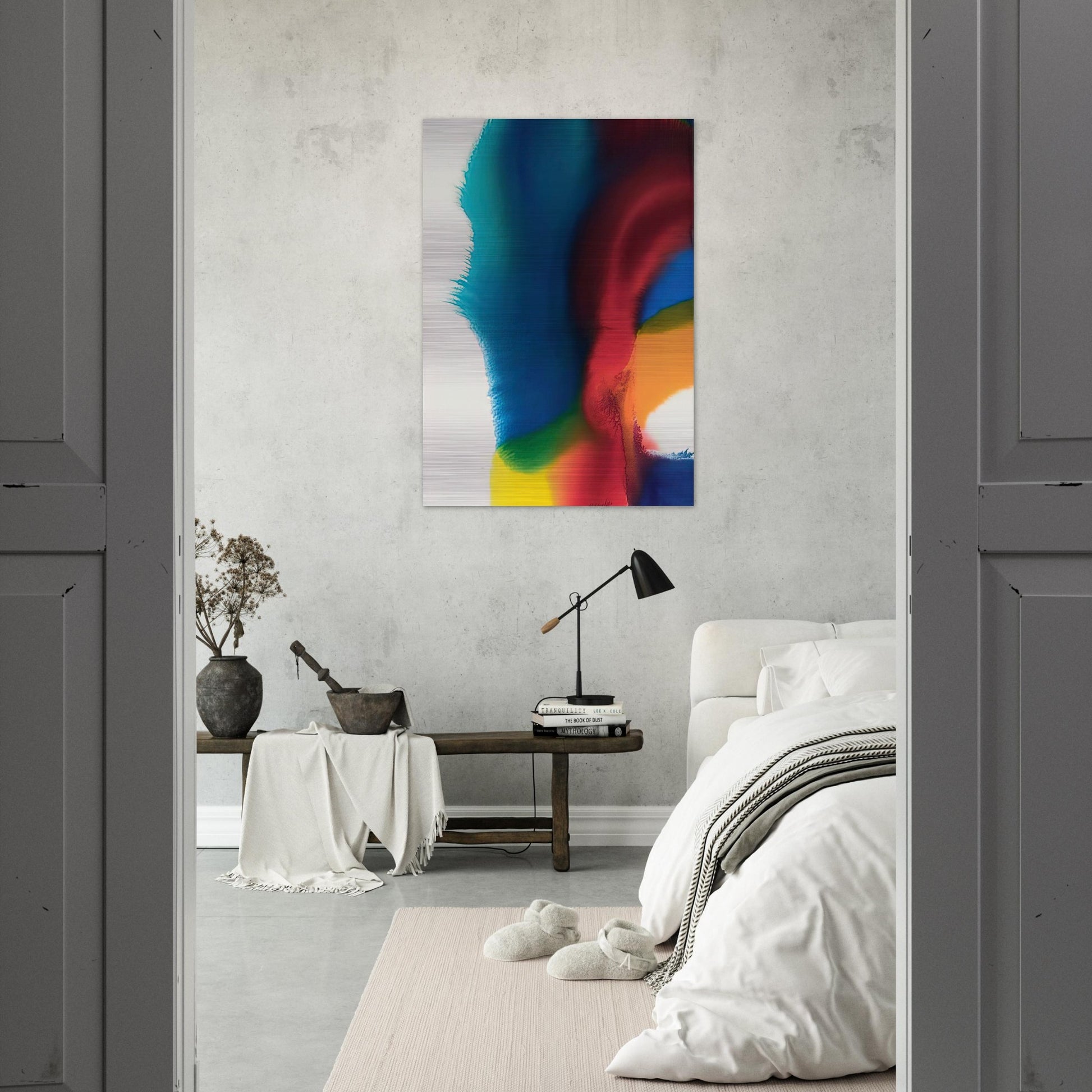 Rainbow Bleed - Color Field Painting, Lyrical Abstraction - Paul Jenkins Brushed Aluminum Print - 70x100 cm / 28x40 inches | Paul Jenkins Aluminum Print | Paul Jenkins Prints