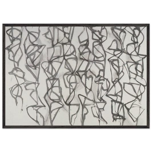 Cold Mountain I Path - 1989 - Brice Marden 70x100 cm / 28x40 inches Framed Art Print – Black Wooden Frame