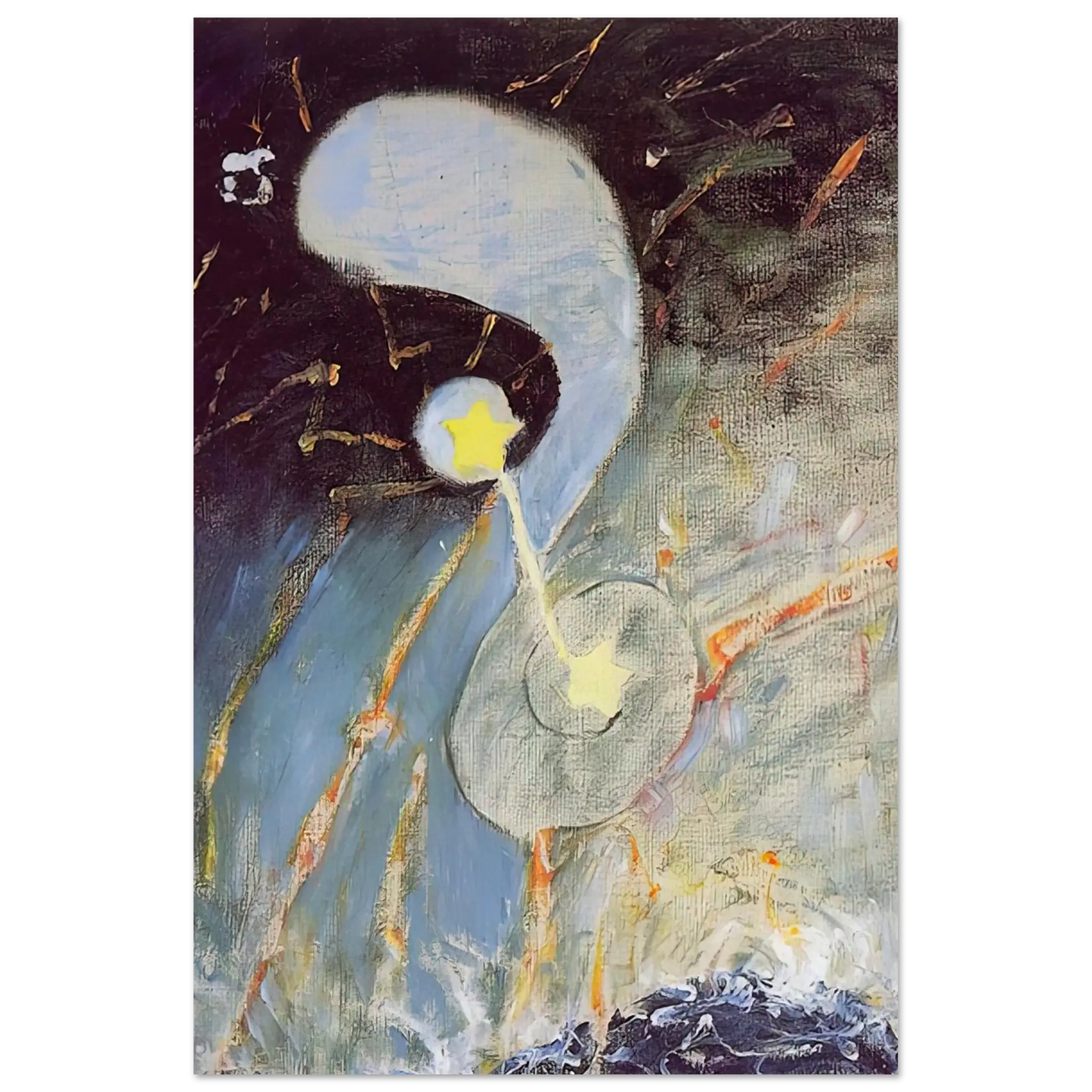 Hilma af Klint - CHAOS NR 2 1906 Wall art - 30x45 cm / 12x18 Inches - Premium Wooden Framed Poster With Fine Art Paper - Wood frame