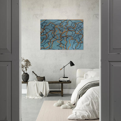 Letter About Rocks #3, Blue Ground - 2010 - Brice Marden Brushed Aluminum Print - 70x100 cm / 28x40 inches | Brice Marden Aluminum Print | Brice Marden Prints