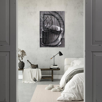 INITIAL D - MC Escher Brushed Aluminum Print - 70x100 cm / 28x40 inches | MC Escher Aluminum Print | MC Escher Prints