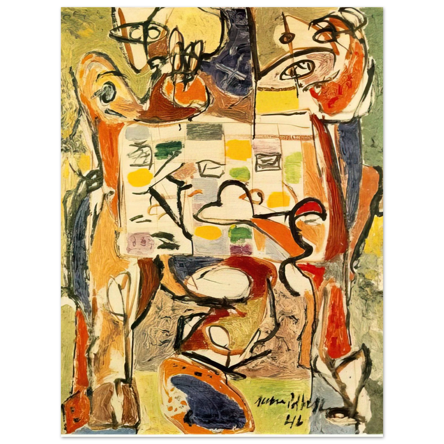 Jackson Pollock - THE TEA CUP  75x100 cm / 30x40inches Fine Art Poster