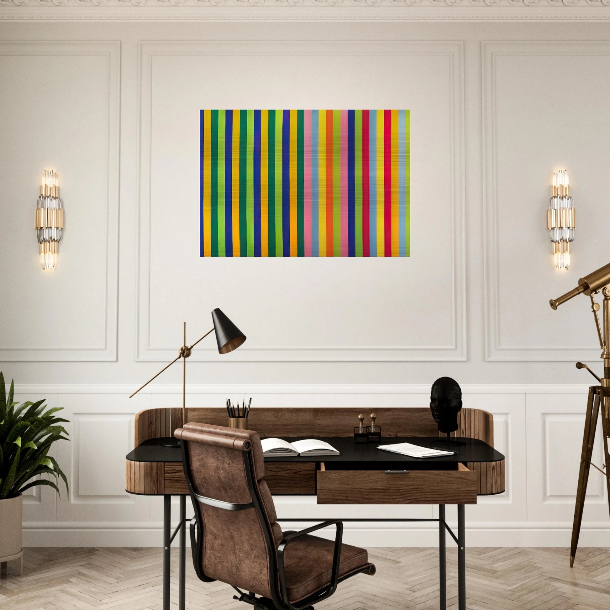 Solar Skin - 1964 - Gene Davis Brushed Aluminum Print - 70x100 cm / 28x40 inches | Gene Davis Aluminum Print | Gene Davis Prints