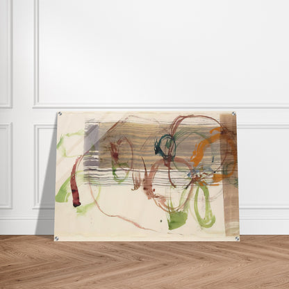 New River Watercolor, Series I, No. 3 - 1988 - John Cage Acrylic Print - 70x100 cm / 28x40″ inches | John Cage Wall Art | John Cage Prints