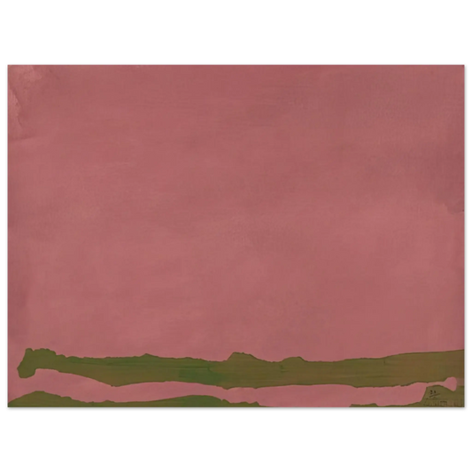 Helen Frankenthaler - Green Likes Mauve - 1970 Wall art - 13x18 cm / 5x7 Inches - Fine Art Poster - -