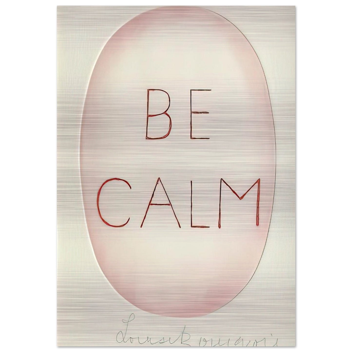 BE CALME OCTOBER 1ST 31ST - Louise Bourgeois Brushed Aluminum Print - 70x100 cm / 28x40 inches | Louise Bourgeois Aluminum Print | Louise Bourgeois Prints