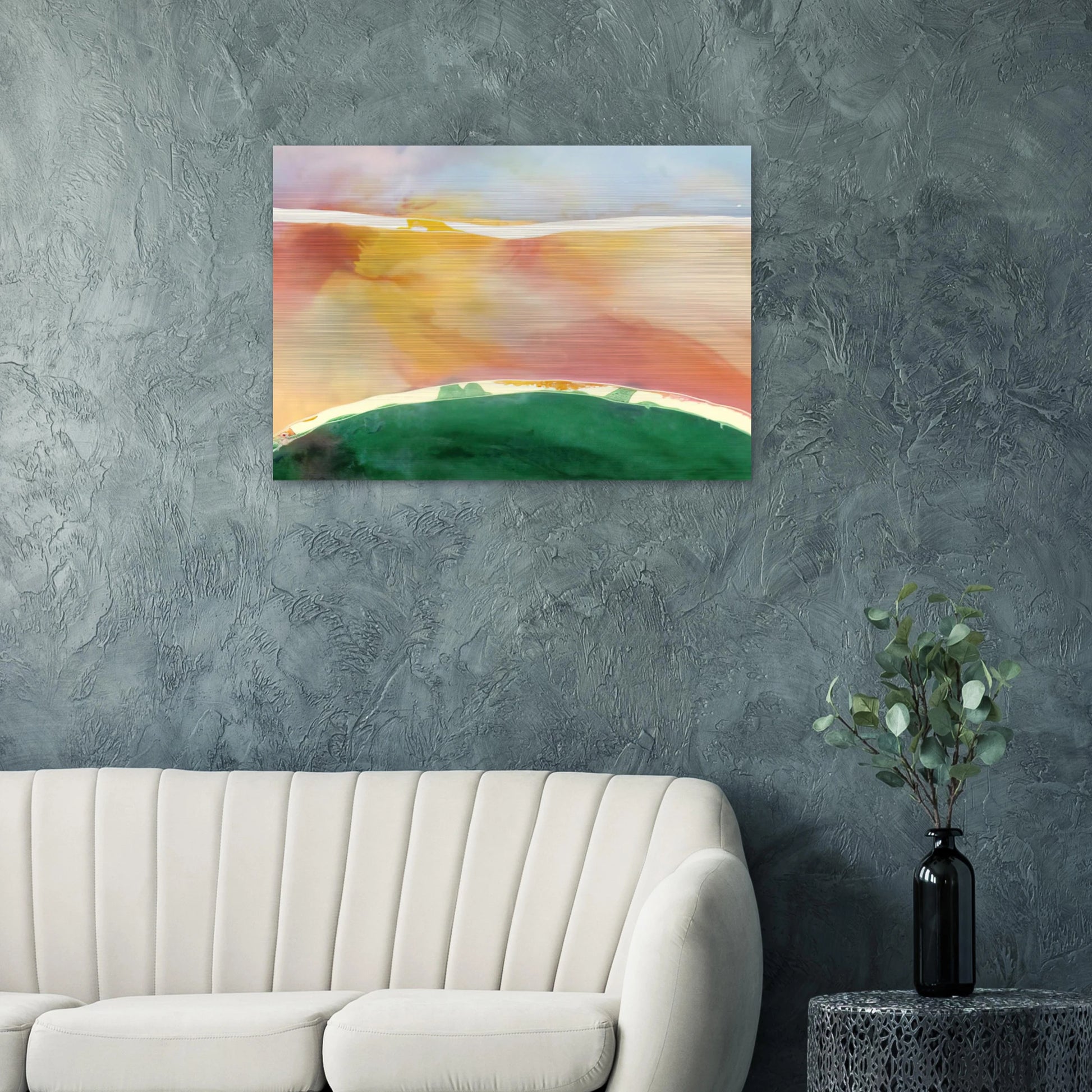 Bay Breeze - 1969 - Ronnie Landfield Brushed Aluminum Print - 70x100 cm / 28x40 inches | Ronnie Landfield Aluminum Print | Ronnie Landfield Prints
