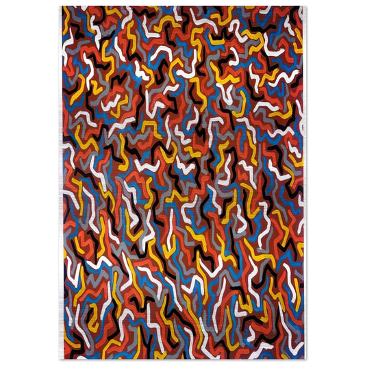 Squiggles - Sol LeWitt Brushed Aluminum Print - 70x100 cm / 28x40 inches | Sol LeWitt Aluminum Print | Sol LeWitt Prints