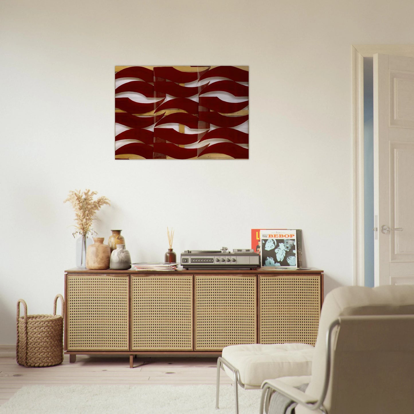 Rosso scuro - 1974 - Carla Accardi Brushed Aluminum Print - 70x100 cm / 28x40 inches | Carla Accardi Aluminum Print | Carla Accardi Prints
