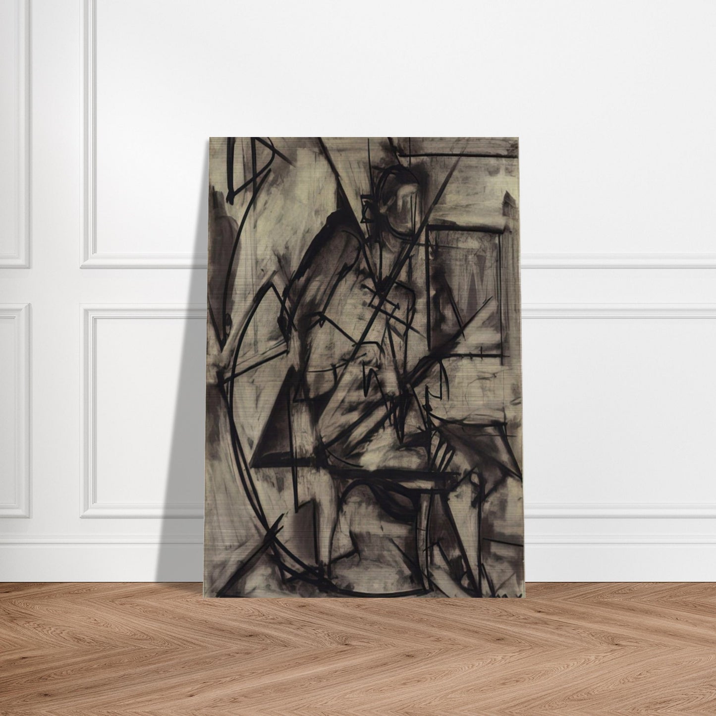 Seated Nude - Lee Krasner Brushed Aluminum Print - 70x100 cm / 28x40 inches | Lee Krasner Aluminum Print | Lee Krasner Prints