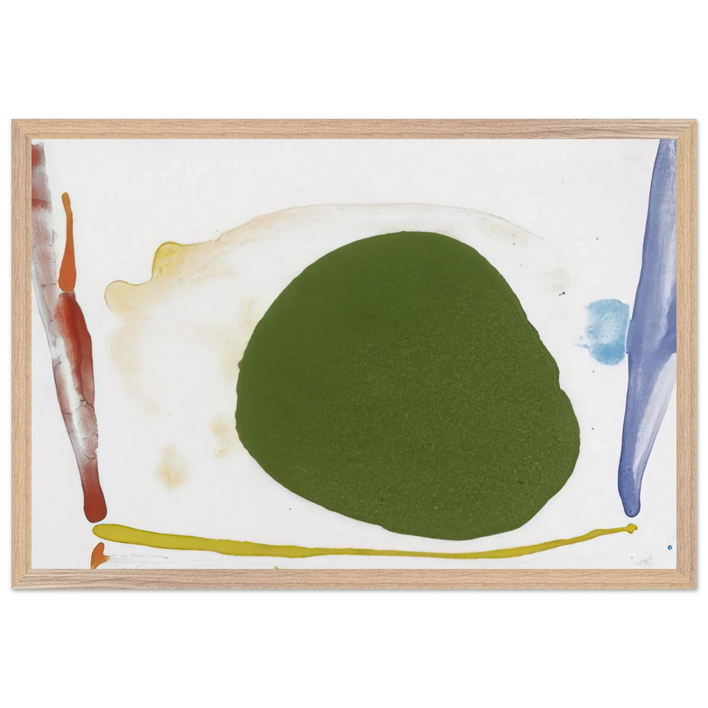 Helen Frankenthaler - Thanksgiving Day - 1973 Wall art - 50x70 cm / 20x28 Inches - Premium Wooden Framed Poster With Fine Art Paper - White frame