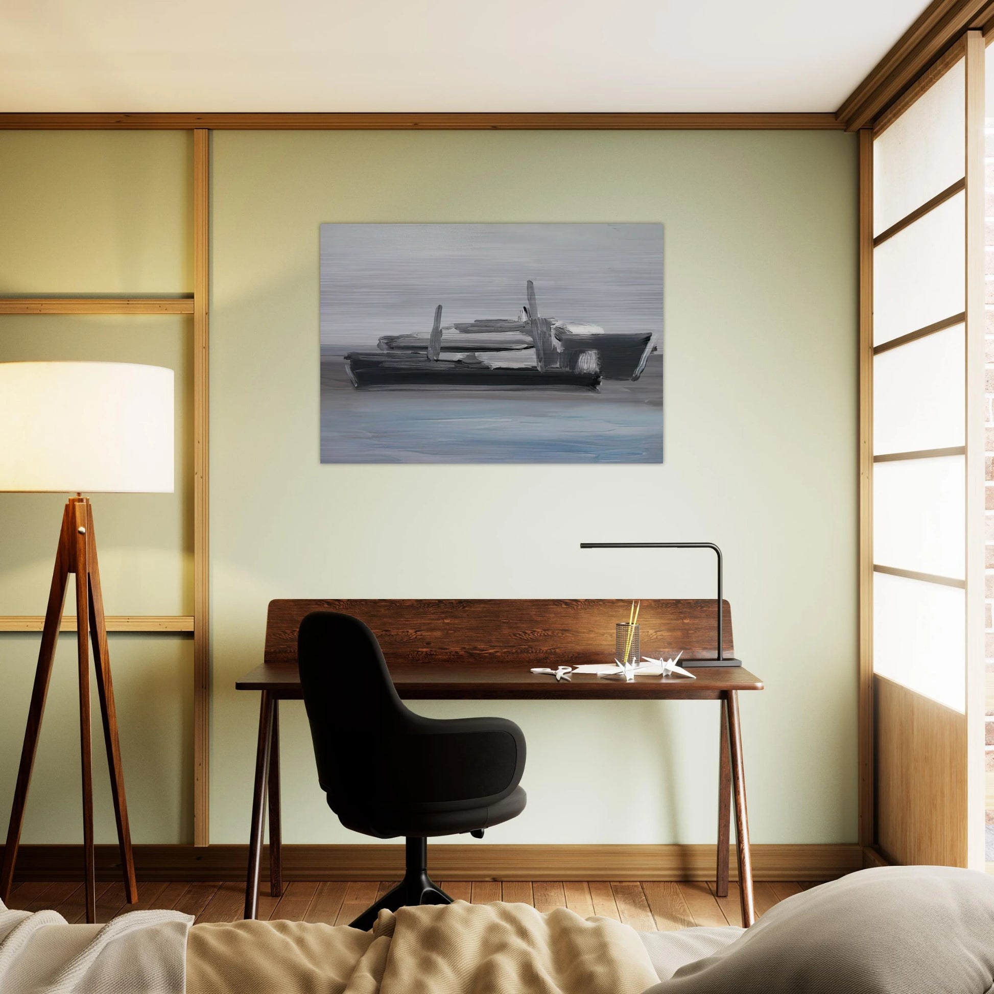 Marine - Lyrical Abstraction - Nicolas de Stael Brushed Aluminum Print - 70x100 cm / 28x40 inches | Nicolas de Stael Aluminum Print | Nicolas de Stael Prints