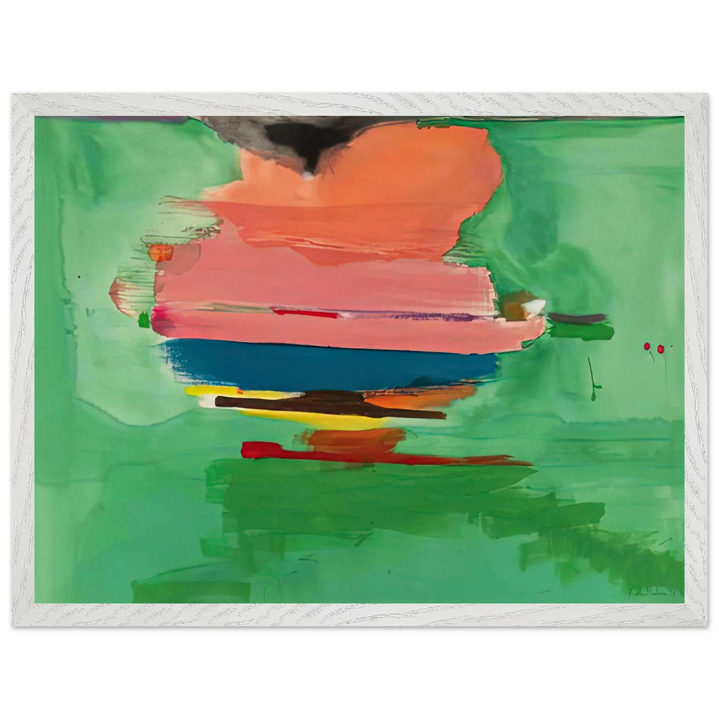 Helen Frankenthaler - Untitled, 1973- Wall Art - 30x40 cm / 12x16 inches - Premium Wooden Framed Poster With Fine Art Paper-canvas - White frame