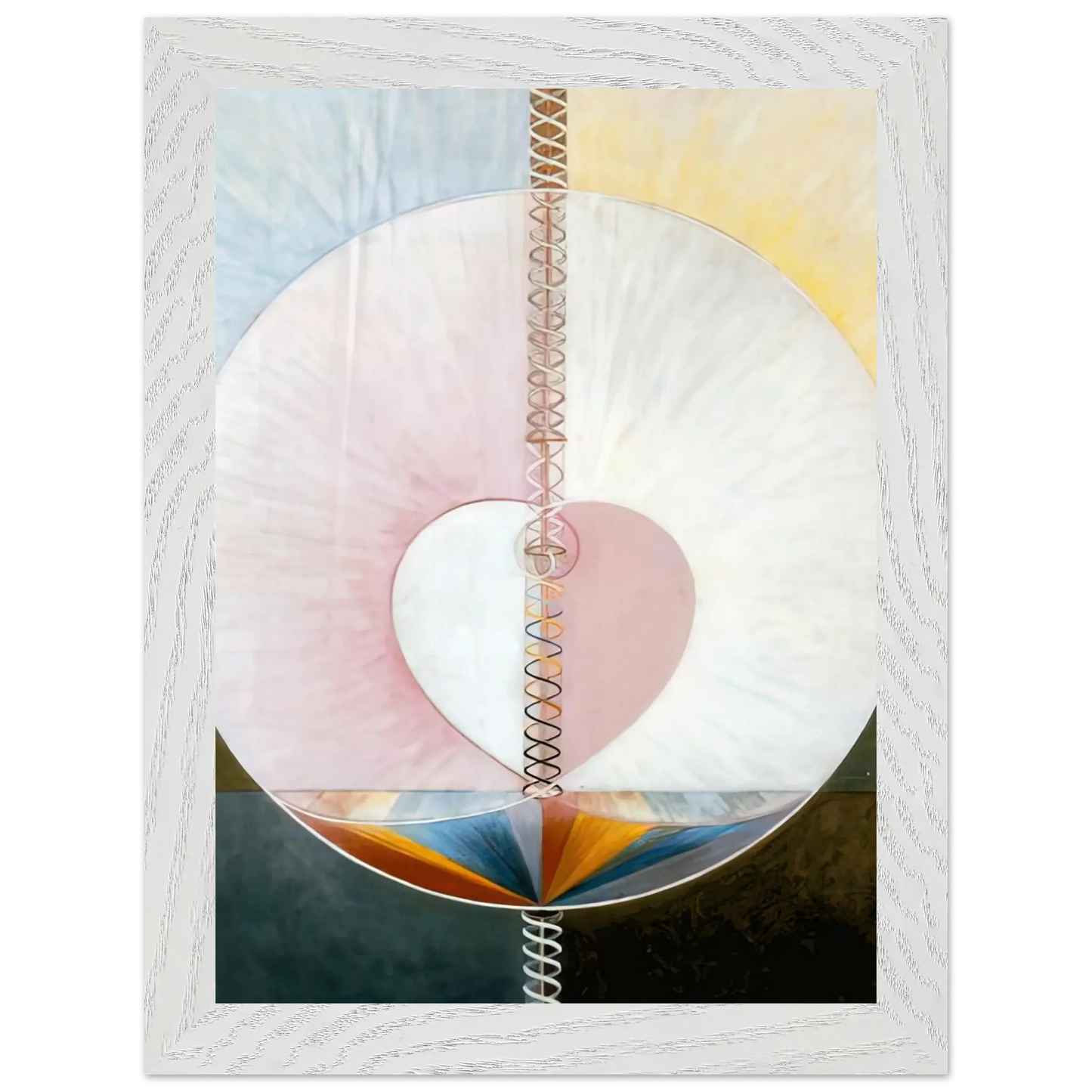 Hilma af Klint - WHAT A HUMAN BEING IS 1910 Wall art - 50x70 cm / 20x28 Inches - Premium Wooden Framed Poster With Fine Art Paper - Black frame