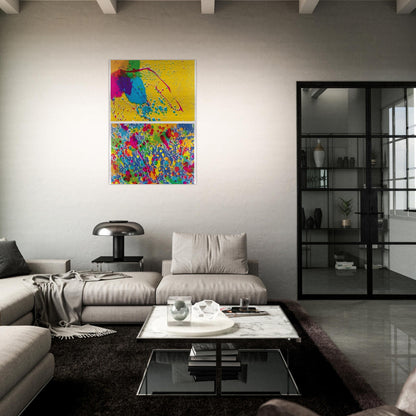 Morning Series - 1974 - Walasse Ting Brushed Aluminum Print - 70x100 cm / 28x40 inches | Walasse Ting Aluminum Print | Walasse Ting Prints