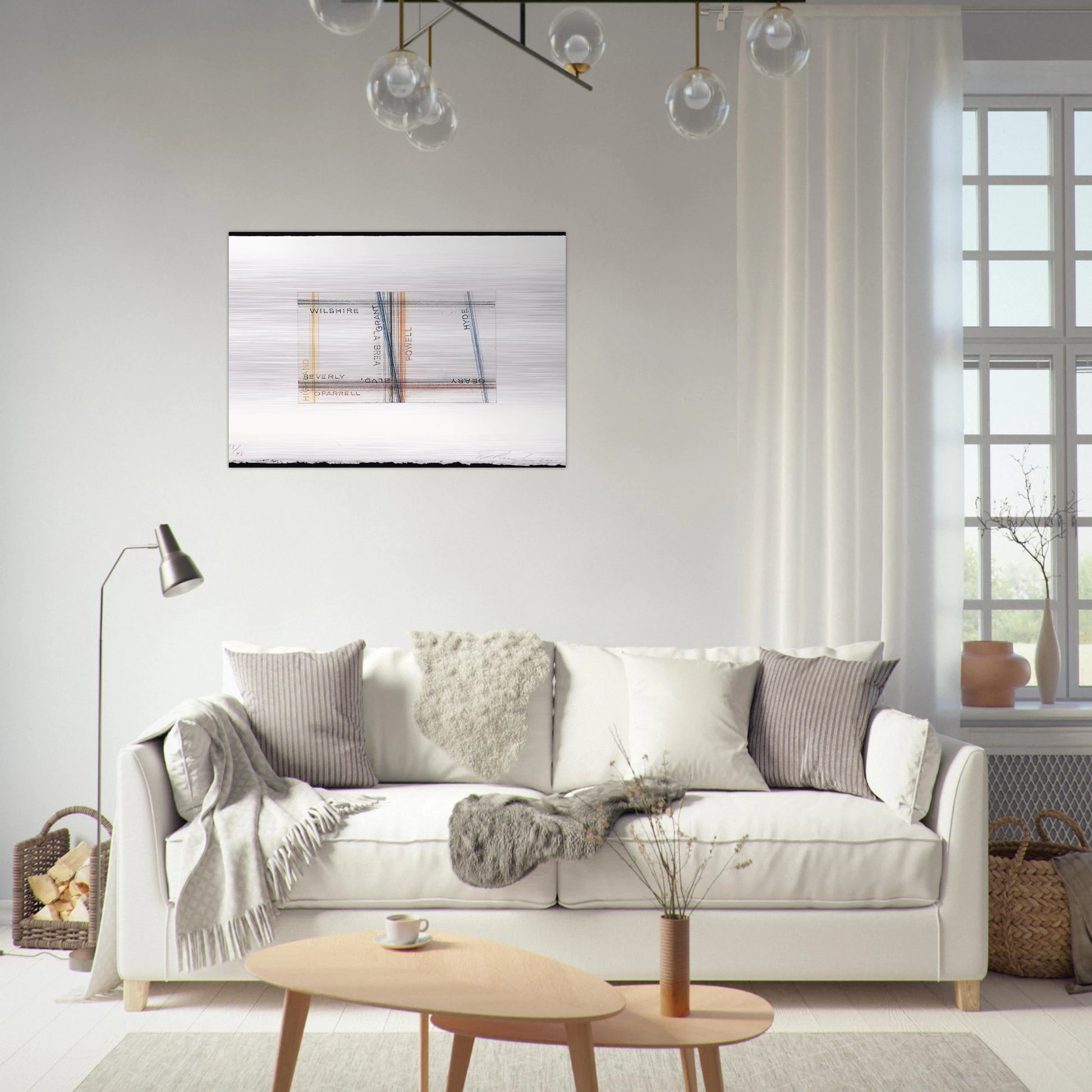GRANT FROM LOS FRANCISCO SAN ANGELES PORTFOLIO - Edward Ruscha Brushed Aluminum Print - 70x100 cm / 28x40 inches | Edward Ruscha Aluminum Print | Edward Ruscha Prints
