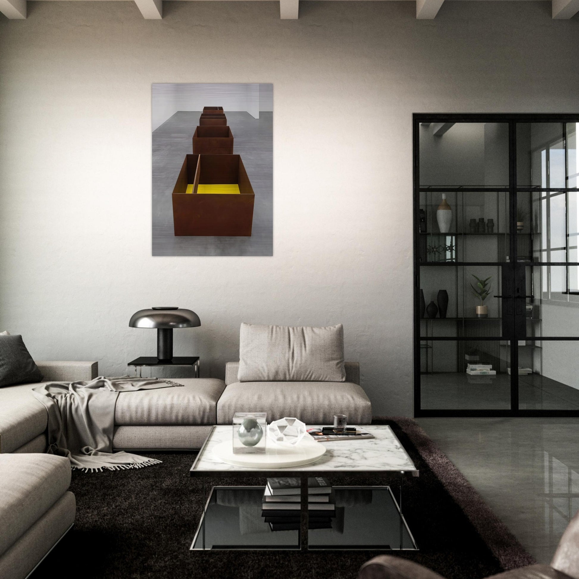 Untitled JUDDO0511-JUDDO0514 - 1989 - Donald Judd Brushed Aluminum Print - 70x100 cm / 28x40 inches | Donald Judd Aluminum Print | Donald Judd Prints