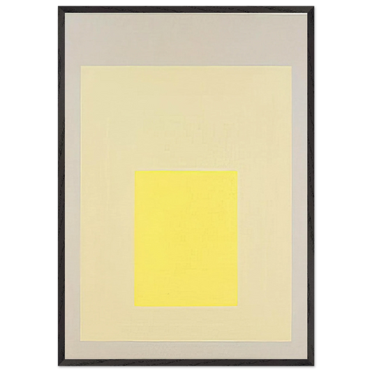 HOMAGE TO THE SQUARE AMALGAMATING 1971 - Josef Albers 70x100 cm / 28x40 inches Framed Art Print – Black Wooden Frame