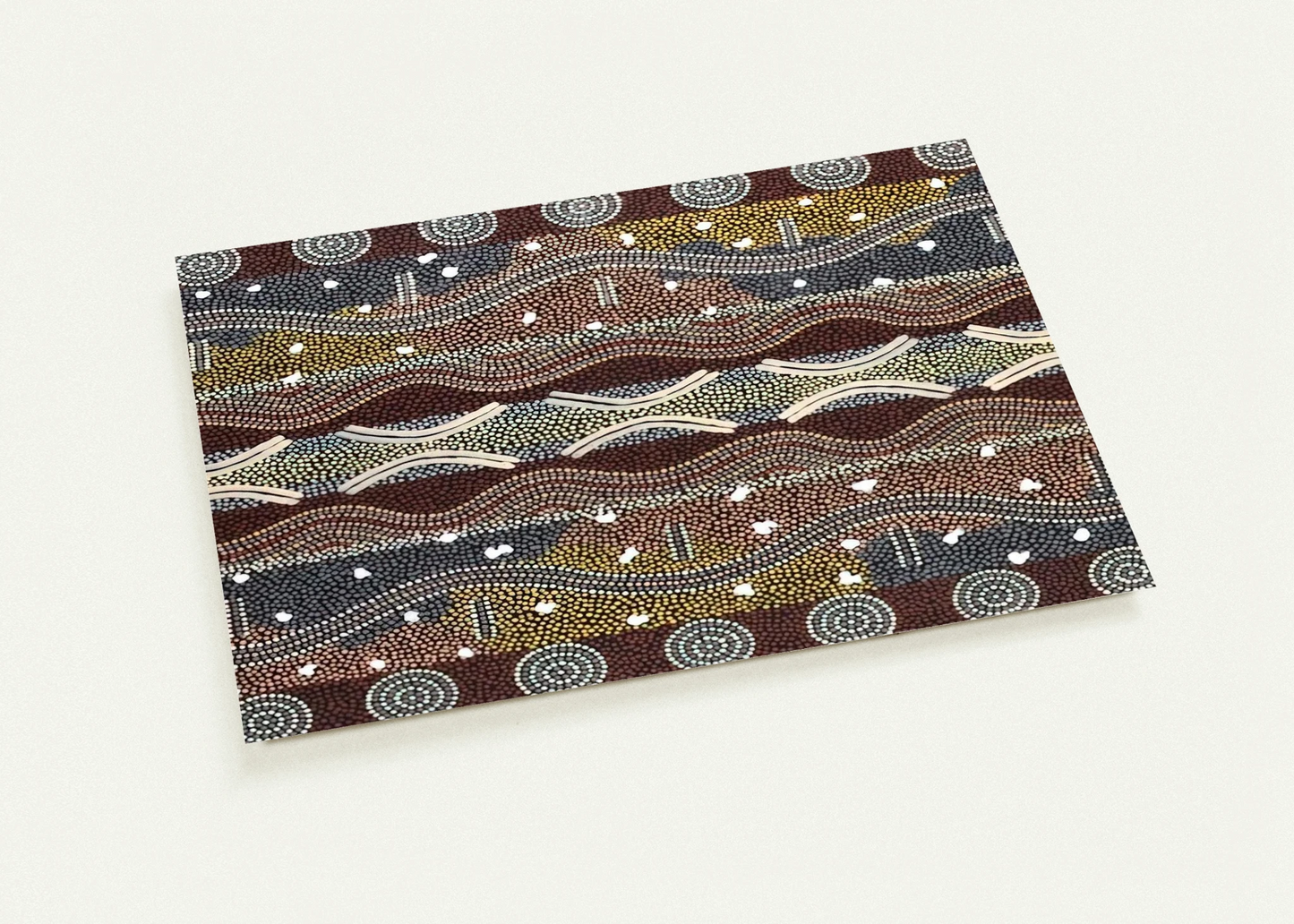 Napperby Dreaming - 1998 By Clifford Possum Tjapaltjarri Pack of 10 Post Cards | Clifford Possum Tjapaltjarri Post Cards | A6 (10.5 x 14.8 cm) - 4.1 x 5.8 inches