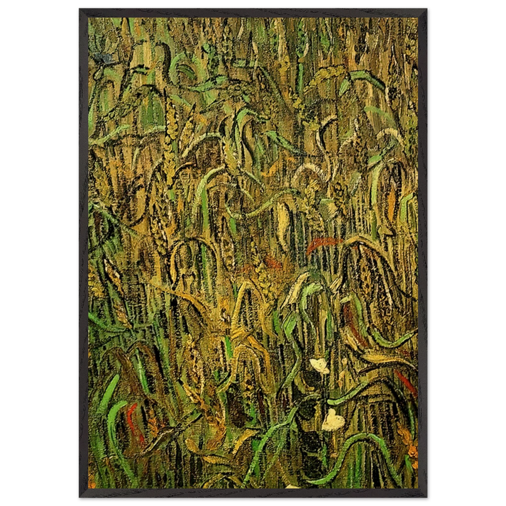 Ears of Wheat - Vincent van Gogh 70x100 cm / 28x40 inches Framed Art Print – Black Wooden Frame